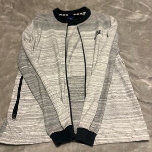 Nike Striped Gray and Black Jacket